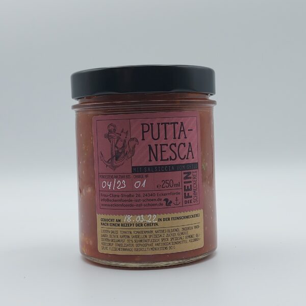 Puttanesca mit Salsiccia vom Grill